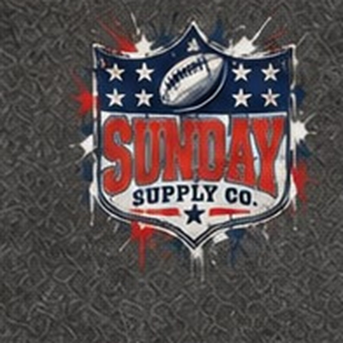 BUFFALO CONCRETE T-SHIRT back Sunday Supply logo close-up