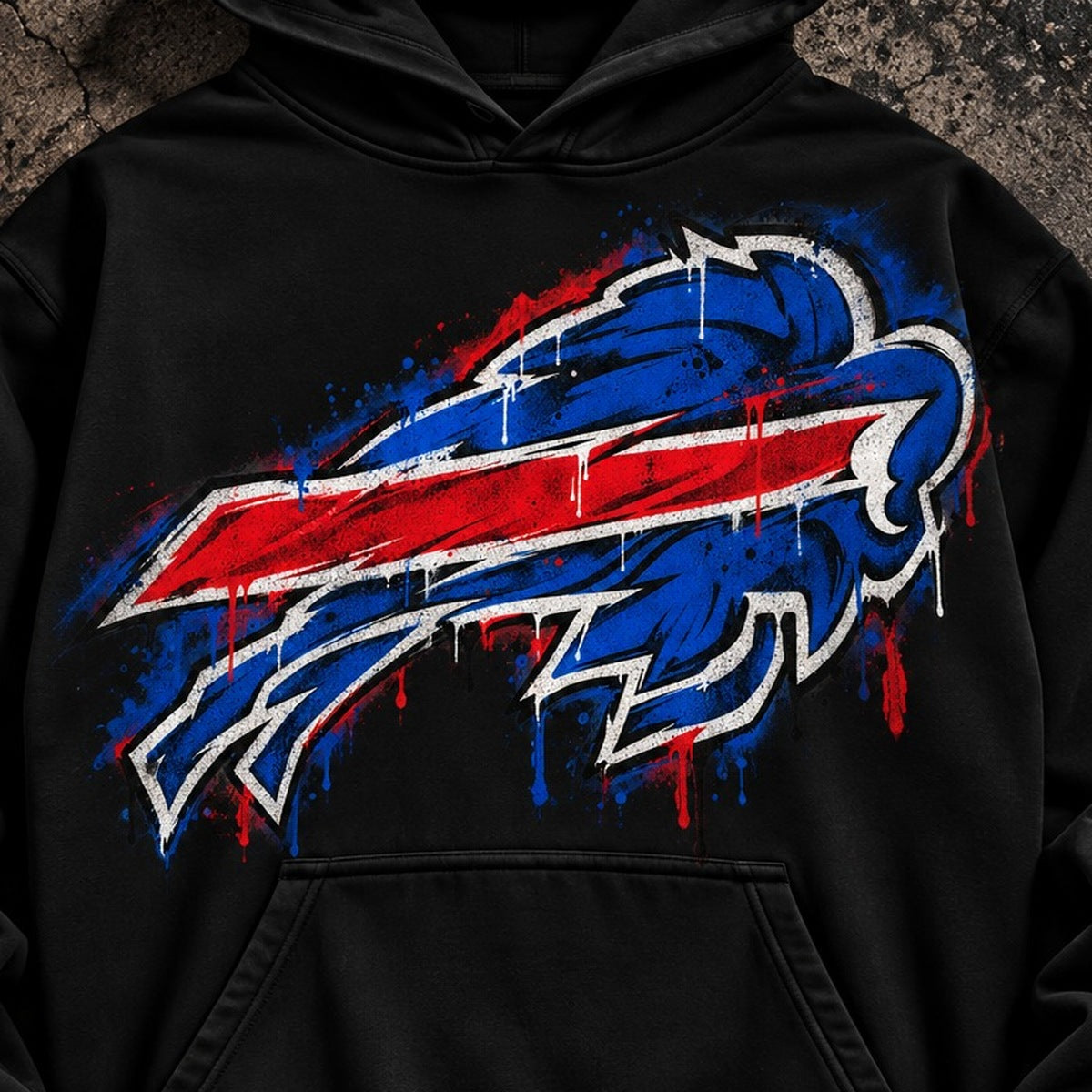 BILLS PAINT THE TOWN HOODIE front graphic close-up